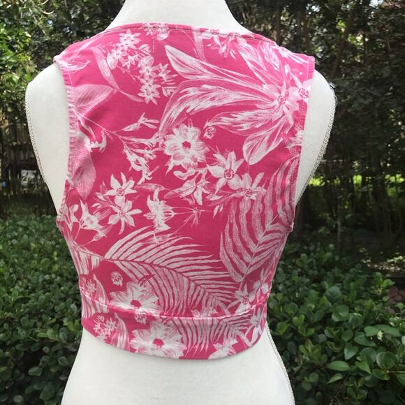 Zara Trafaluc tropical denim crop top - Picture 3 of 5